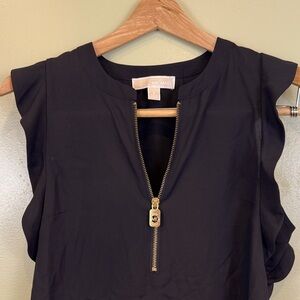 Michael Kors Black Ruffle Sleeve Blouse